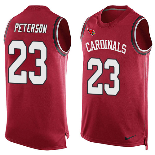 Nike Cardinals #23 Adrian Peterson Red Team Color Men's Stitched NFL Limited Tank Top Jersey - Click Image to Close